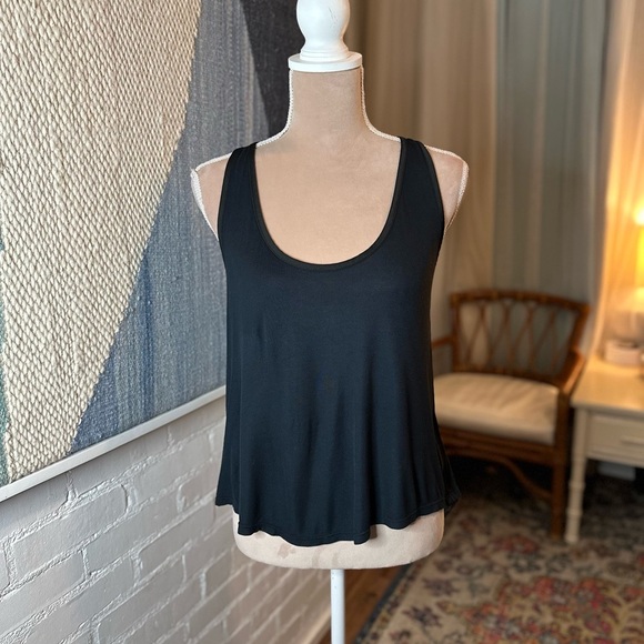 Free People Intimately Dark Blue and Black Lined Tank Top - Picture 2 of 9